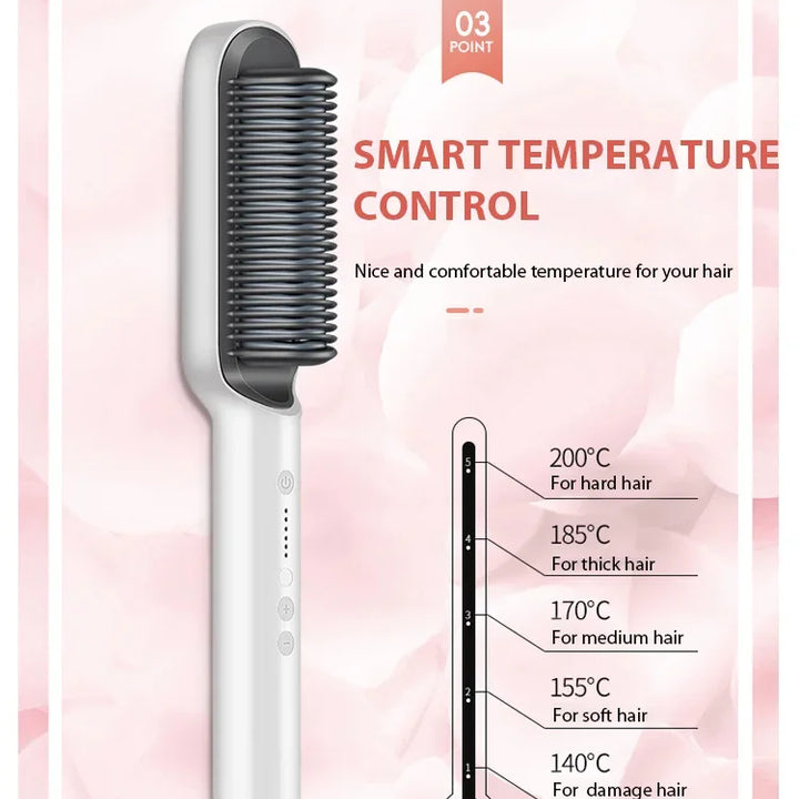 Hair Straightener Professional Quick Heated Electric Hot Comb Hair Straightener Personal Care Multifunctional Hairstyle Brush