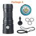 80W Professional Underwater 100M 10LED Diving Photography Fill Light Waterproof IPX8 White+Red+Blue Scuba Diver Snorkeling Torch