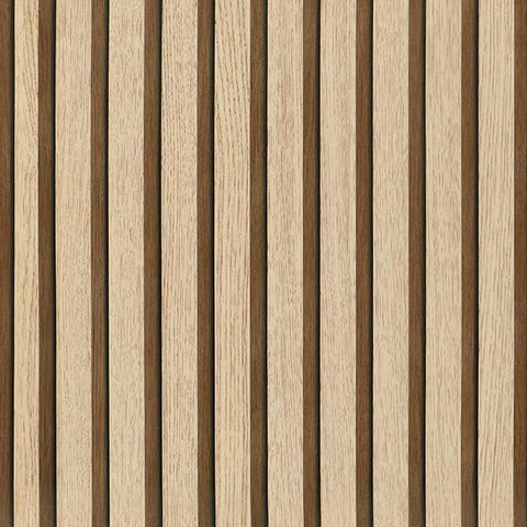 Brown pvc grille wood grain peeling imitation wood wallpaper self-adhesive detachable bedroom living room striped contact paper