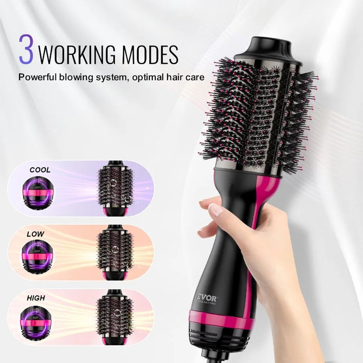 Hair Blow Dryer Brush Ionic Hair Styler Volumizer with 2.95 Oval Barrel