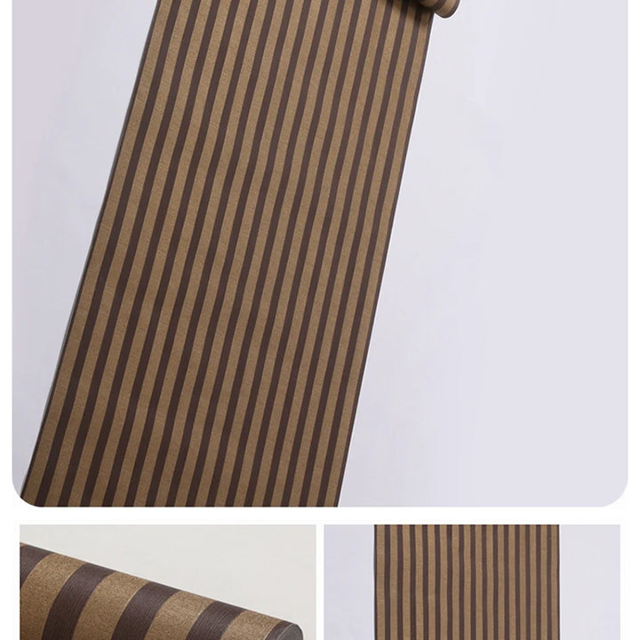 Modern Stripped Contact WallPaper Beige Creamy White Black Waterproof Bedroom Living Room Mural Classic Narrow Striped Wallpaper