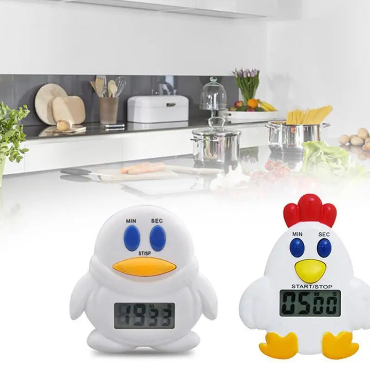 Chick Electronic Timer Chicken Egg Basket Kitchen Countdown Cooking Timers Baking Reminder Student Tech gadgets