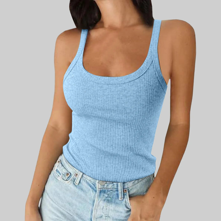 Green Camis O Neck Summer Knit Vest Sleeveless Women Sexy Basic T Shirt White Off Shoulder Ribbed Black Tank Tops Casual Y2K