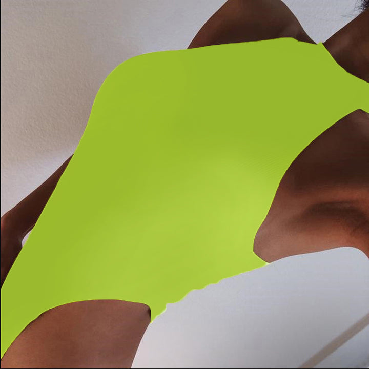 Female Solid Sleeveless Bodysuits Sexy Women Halter Bodysuits High Cut Bodycon Leotard Tops Summer Fashion Bottomed Tops