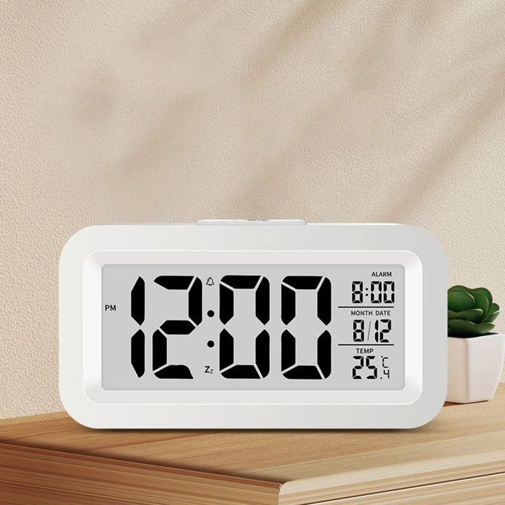 1 Pcs Cute Digital Alarm Clock Backlight Snooze Mute Calendar Clock Desktop Table Clocks Temperature Electronic LED Clock