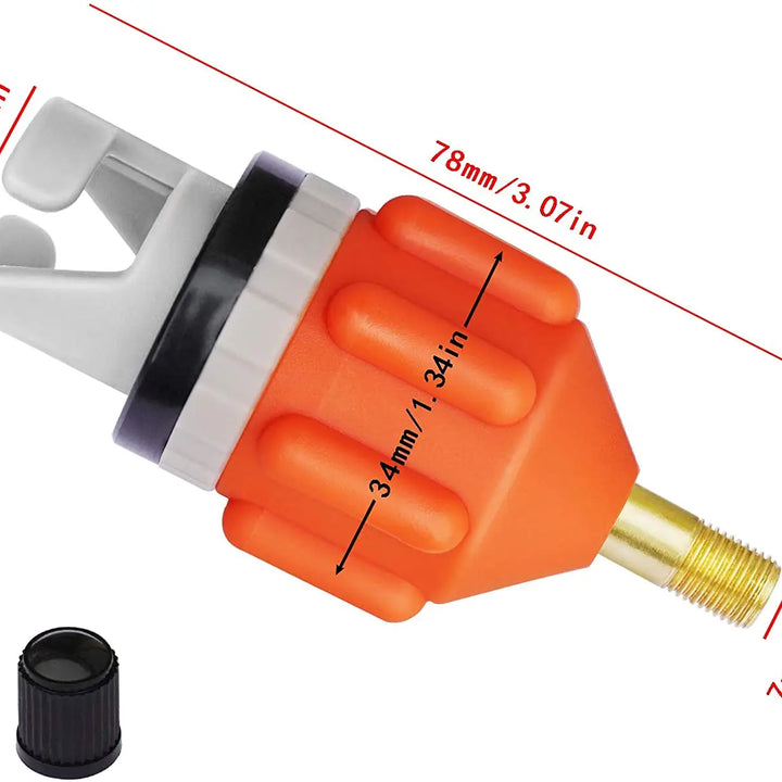 Inflatable Pump Boat Air Valve Adapter Universal SUP Board Inflator Converter With 4 Nozzles For Surfing Pump Mattress Airbed