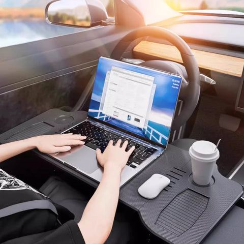 Car Interior Table Desk For Volvo XC60 S60 V60 XC90 S90 V90 Car Steering Wheel Laptop Tray Food Desk Portable Office Table