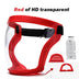 Mask Face Shield Glasses HD TP Super Protective Anti-fog Full Face Shield Head Covering Reusable Kitchen Security Protection New
