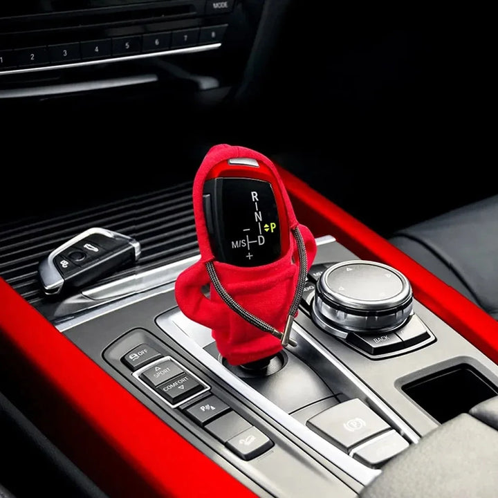 Winter Fashion Hoodie Car Gear Shift Knob Cover Manual Handle Gear Shift Decor Automatic Magical Christmas Interior Accessories
