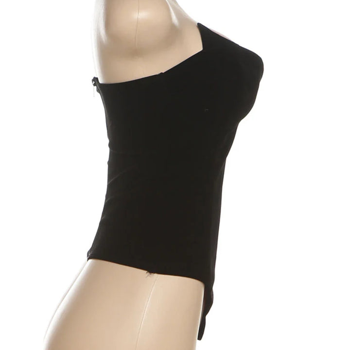 Nibber Hipster Irregular Tank Tops Women Chest Wrap Wild Sexy Backless Solid Stretch 2025 Summer Trend Chic High Street Vest