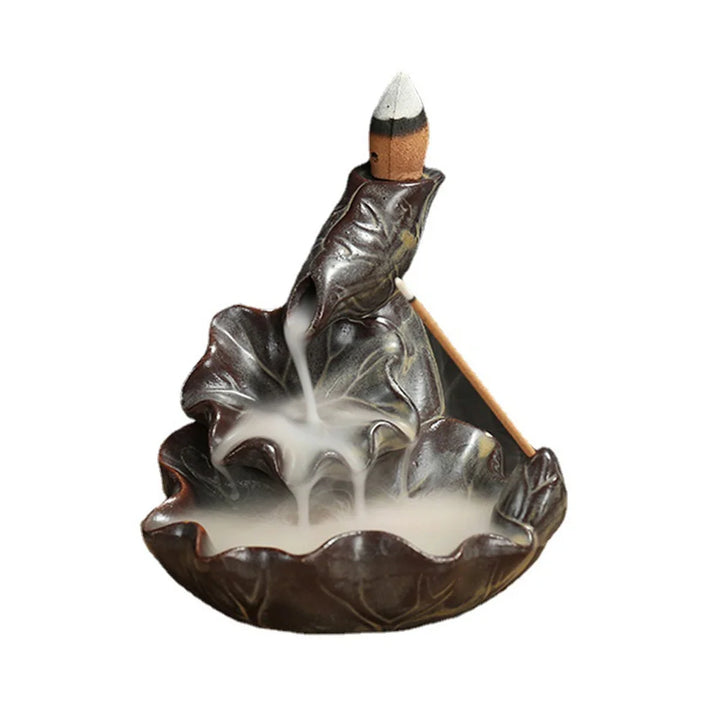 Buddha, waterfall part, creative support, mini reflux, Teahouse burner, cone, pottery, home decoration, office, incense