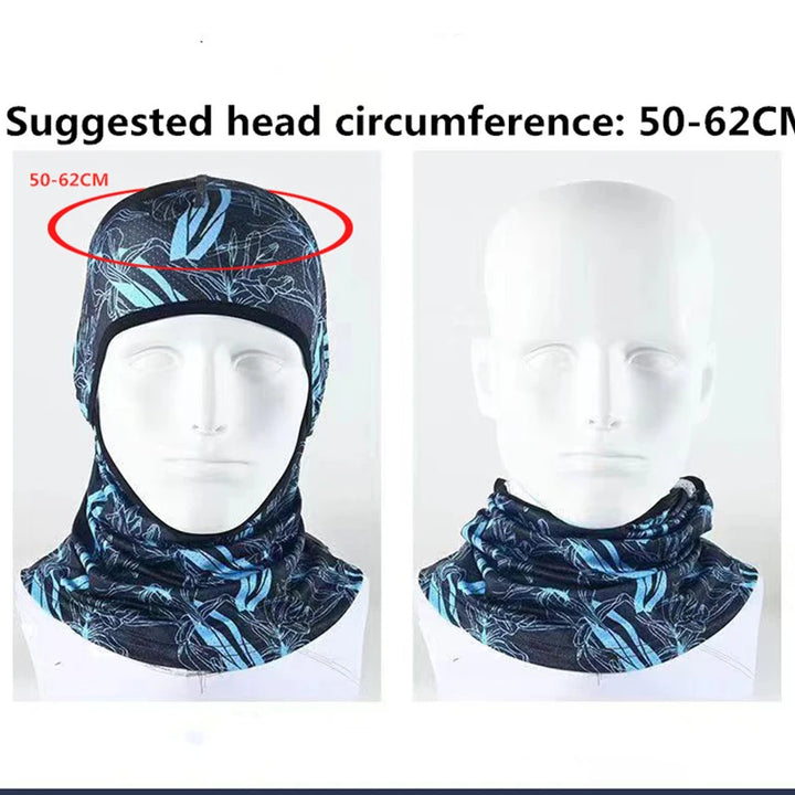 Summer Cool Balaclava Ice Silk Cycling Full Face Cap Sun Anti-UV Protection Sports Face Cover Headwear Bike Motorcycle Men's Hat