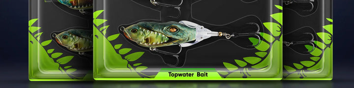 HANDING 3Pcs M1 Topwater Whopper Fishing Lure Floationg Hard Swimbait Durable Steel Ring Fishing Tackle UV Paint Fishing Bait