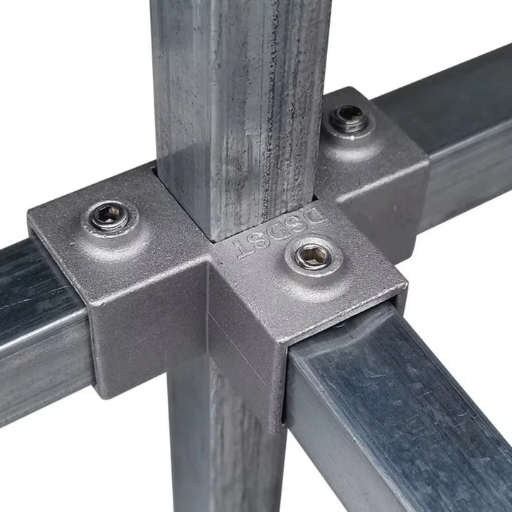 New Aluminum Alloy Square Tube Fixed Pipe Clamp Connector Accessories Aluminum Alloy Elbow Three-way Square