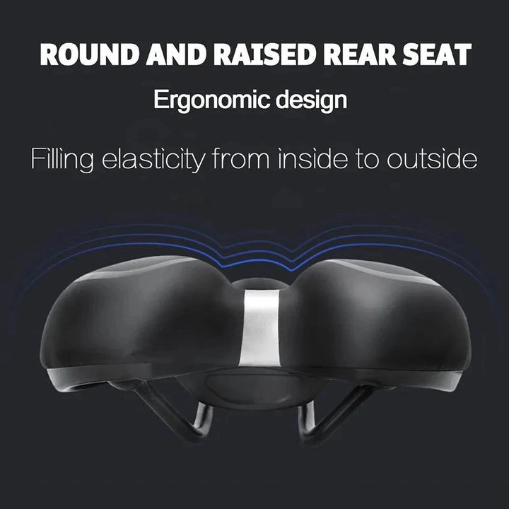Bike Saddle Silicone Cushion Cycling Seat PU Leather Surface Silica Filled Gel TimeTrial Comfortable Shockproof Bicycle Saddle