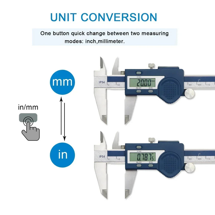 SHAHE 8 Inch Caliper Measuring Tool with Stainless Steel IP54 Protection Electronic Digital Caliper 200mm