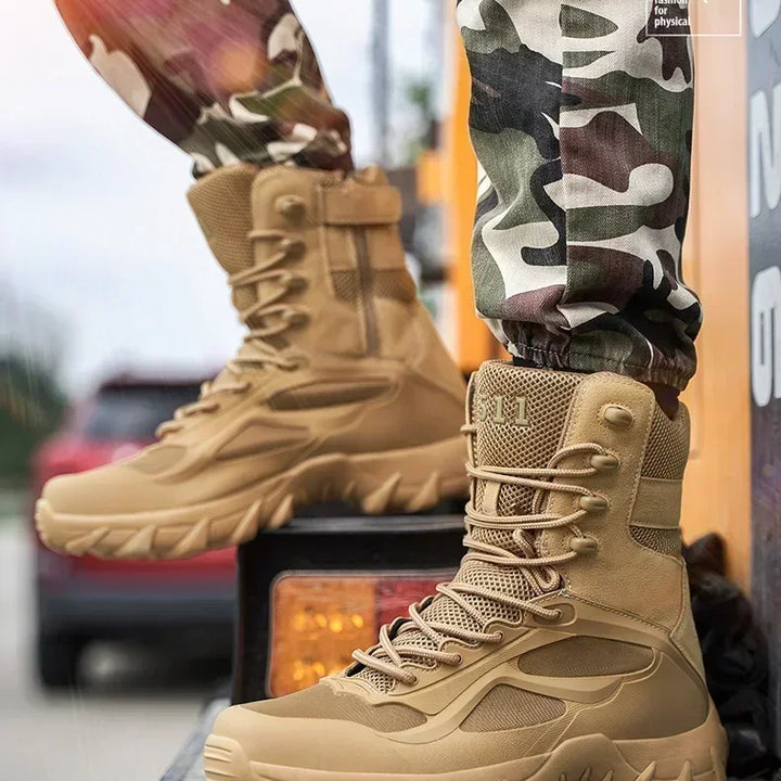New Men's Motorcycle Retro Boots Comfortable Hot Ankle Boots Outdoor Waterproof Hiking Boots Season Men's Boots Fashion Wear