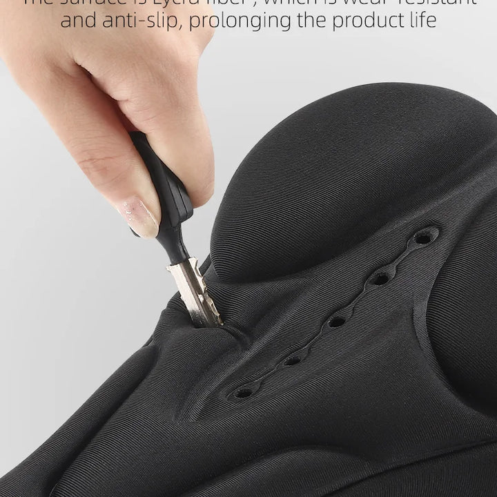 WEST BIKING Comfortable Bicycle Saddle Cover Breathable Rebound Silicone Foam Bike Seat Cover With Rain Cover Bike Accessories