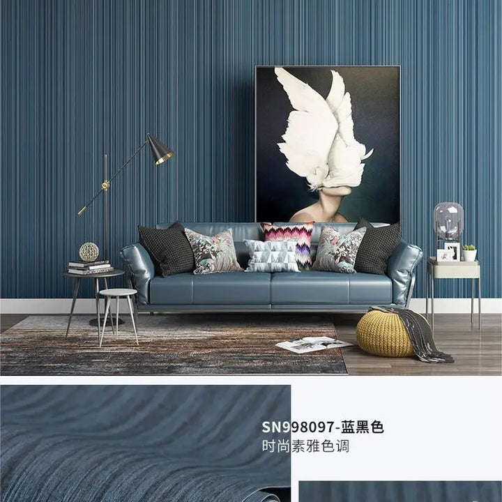 Modern minimalist gray striped wallpaper for living room bedroom background non self-adhesive wallpaper carta da parati