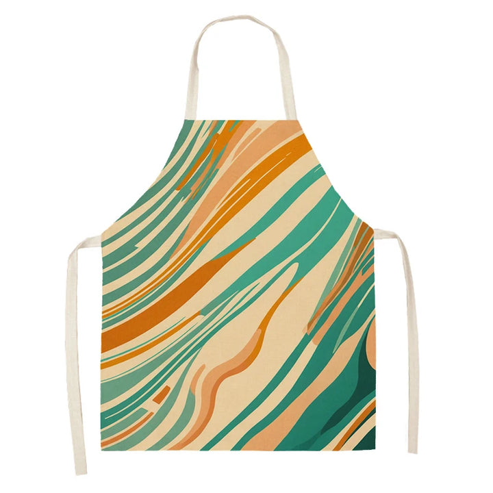 Women's kitchen apron Linen man Children's Big size Child girl Waterproof funny Half Work Coffee nordic boho morandi abstract