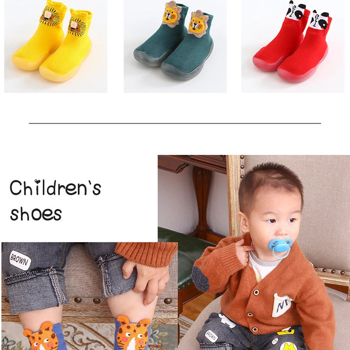 Baby Socks Shoes Infant Cute Cartoon Kids Boy Shoes Soft Rubber Sole Child Floor Sneaker BeBe Booties Toddler Girls First Walker