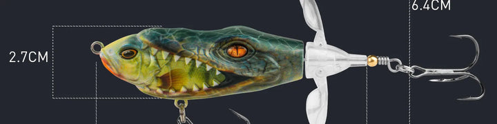 HANDING 3Pcs M1 Topwater Whopper Fishing Lure Floationg Hard Swimbait Durable Steel Ring Fishing Tackle UV Paint Fishing Bait