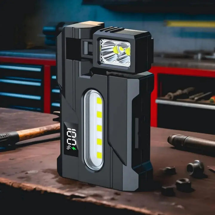 Multi-functional Mini Magnetic Flashlight Adjustable Angle Portable LED Emergency Flashlight USB Water Resistant