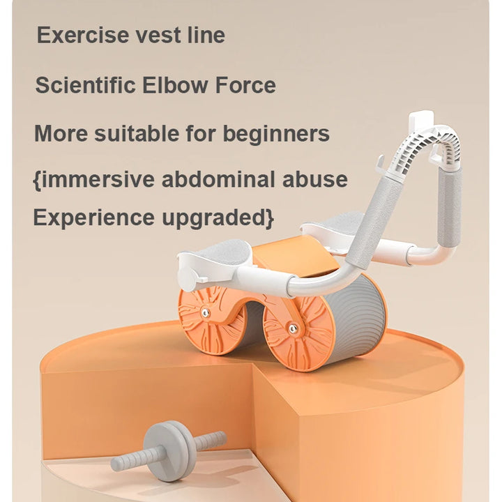 Elbow Support Abdominal Wheel  Muscle Training Home Fitness Exercise Equipment Double Wheeled Automatic Rebound