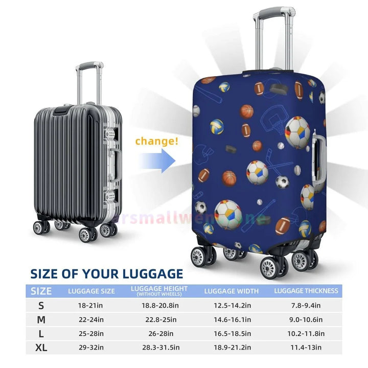 Football Luggage Cover Suitcase Protector Thicken Elasticity Dust Covered Anti-scratch Protective Case 18-32 Inch