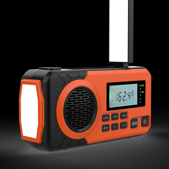 Solar Hand Crank Emergency Weather Radio,SW/AM/FM Portable Radio with 3 LED Flashlight 4000mAh Power Bank Cellphone Charger