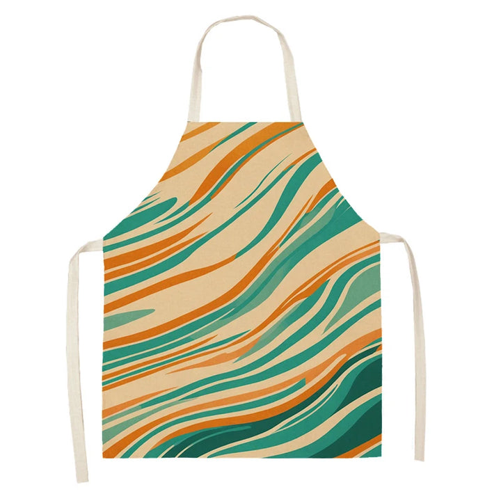 Women's kitchen apron Linen man Children's Big size Child girl Waterproof funny Half Work Coffee nordic boho morandi abstract