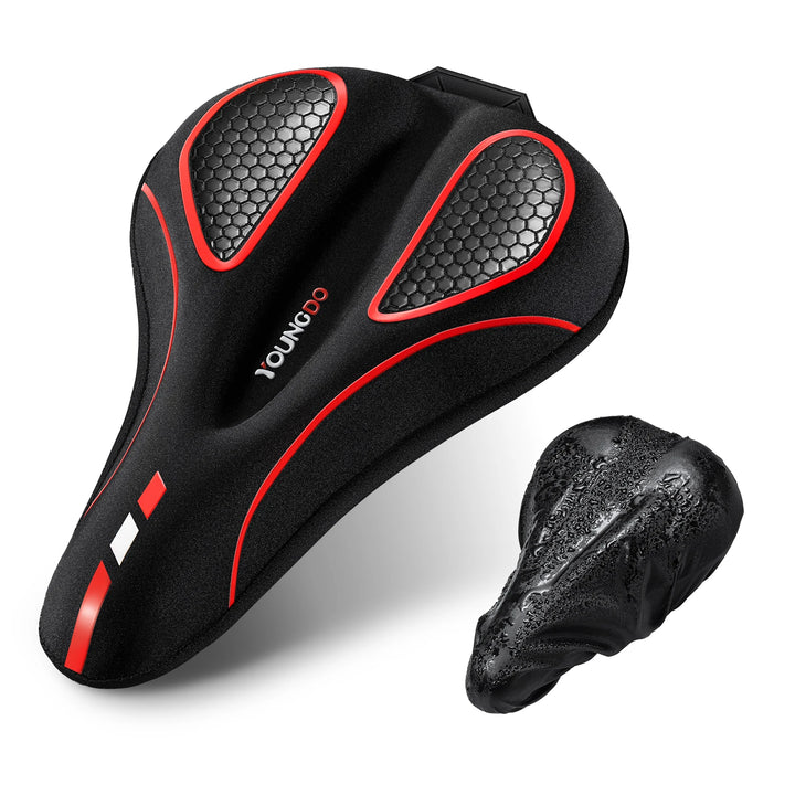 YOUNGDO Bike Seat Cushion Cover Comfortable Breathable Cycling Gel Pad Bicycle Saddle Cushion for MTB Mountain Road Bike Outdoor