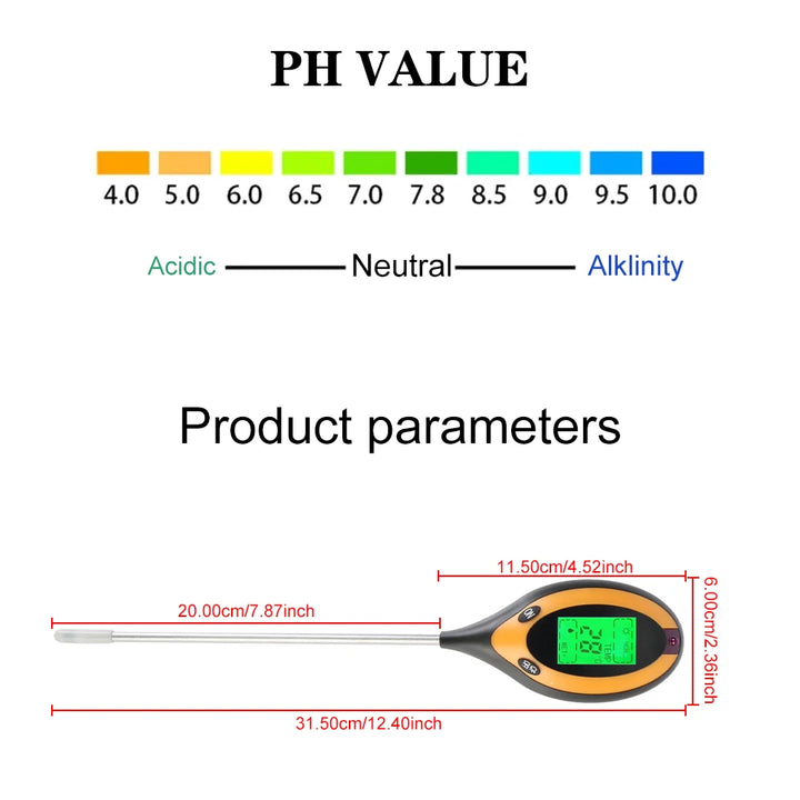 Gardening Household Soil High Precision Flower 1PC Detector Grass Fertility Meter Nutrient Water Tester PH and Humidity Tester