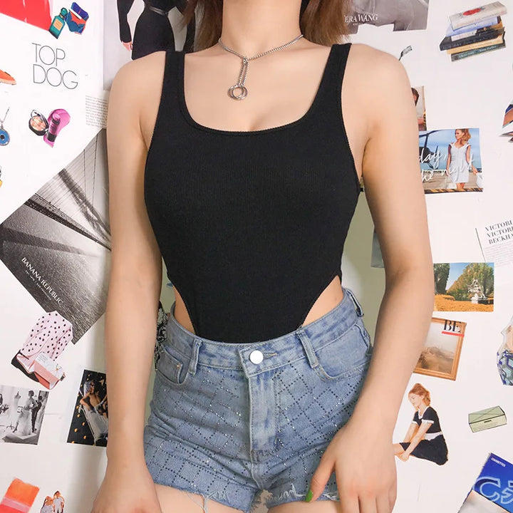 2022 Jumpsuit Overalls For Women Cotton Bodysuit Body Strap Bodycon Gothic Summer 2019 Holiday Party Female Romper Swimwear