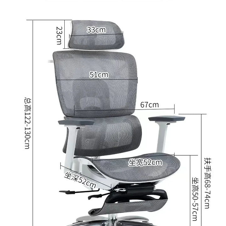 Ergonomic Office Chair with Adjustable Armrest, Lumbar Support, and Headrest – Perfect for Gaming and Desk Work