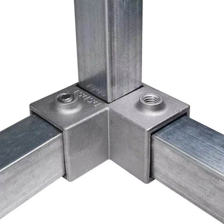 New Aluminum Alloy Square Tube Fixed Pipe Clamp Connector Accessories Aluminum Alloy Elbow Three-way Square