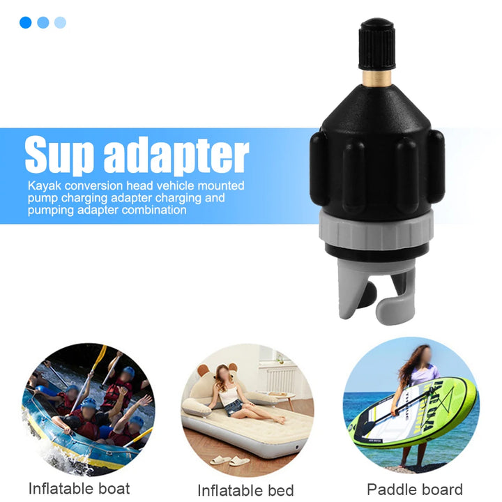 Air Valve Adaptor Kit For SUP Board Inflatable Pump Adapter Paddle Boat Kayak Air Valve Pump Connector Combo Kit Black / Orange