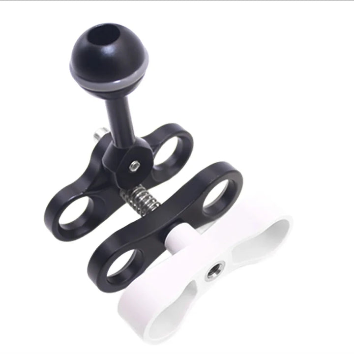 NiteScuba 2 Two Holes Clip Clamp Tripod Butterfly For Ball Head Mount Light Arm Bracket Connector Mount Adapter for Gopro Camera