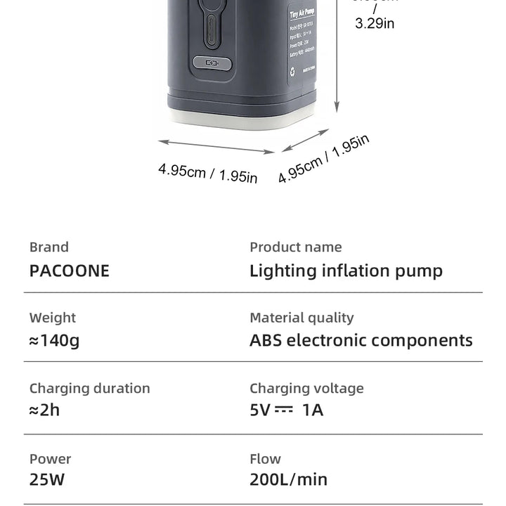 Electric Air Pump Portable Wireless Air Compressor Inflator/Deflator Pumps for Inflatable Cushions Air Beds Boat Swimming Ring