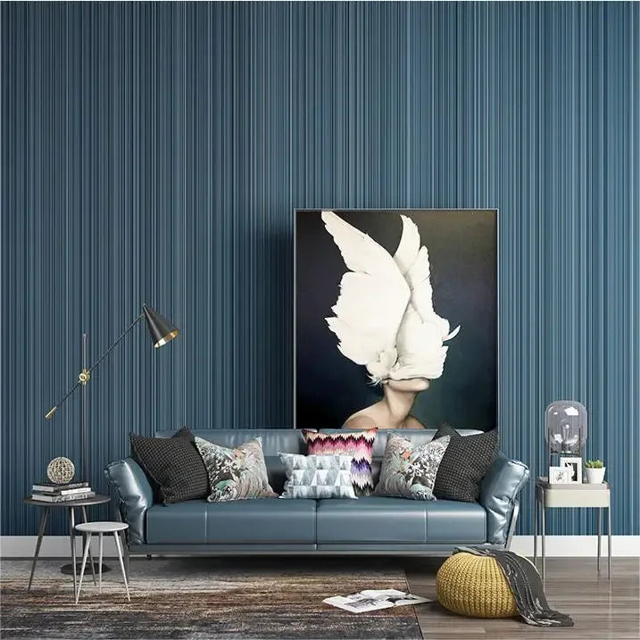 Modern minimalist gray striped wallpaper for living room bedroom background non self-adhesive wallpaper carta da parati