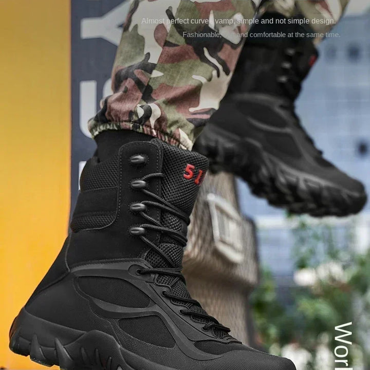 New Men's Motorcycle Retro Boots Comfortable Hot Ankle Boots Outdoor Waterproof Hiking Boots Season Men's Boots Fashion Wear