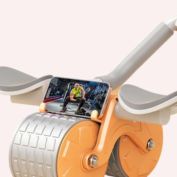 Elbow Support Automatic Rebound Abdominal Wheel Core Muscle Ab Trainer with Counter Display Fitness Exercise Roller Wheel