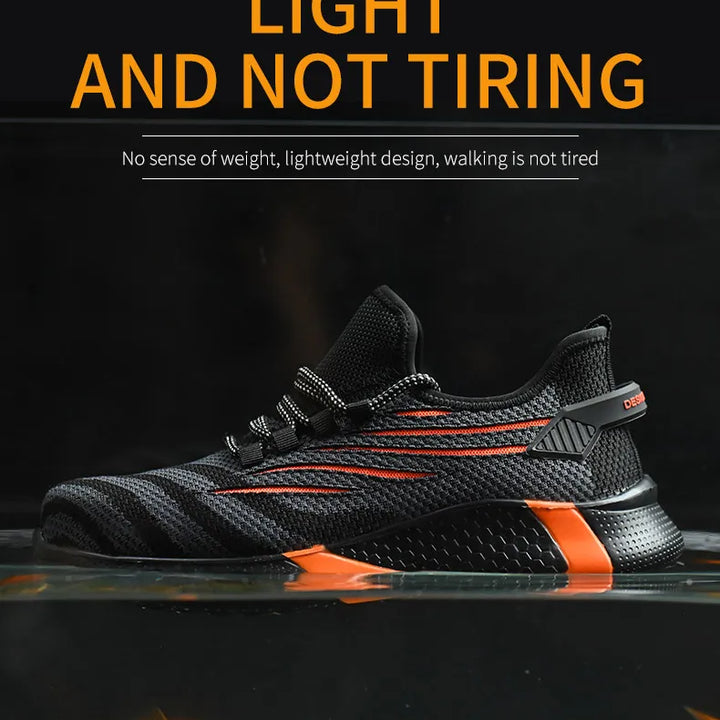 Men Work Safety Shoes Anti-puncture Working Sneakers Male Indestructible Work Shoes Men Boots Lightweight Men Shoes Safety Boots