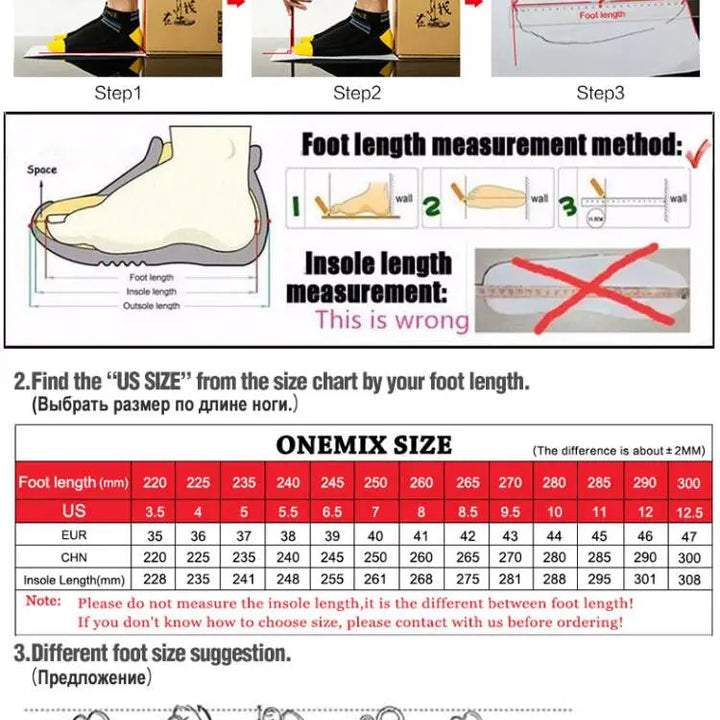 ONEMIX Breathable Mesh Running Shoes Cushioning Slip on Sport Shoes Casual Soft Outdoor Male Walking Sneakers Jogging Shoes