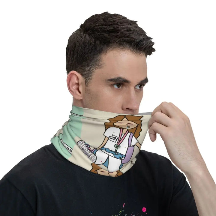 Custom Nursing Pattern Nurse Bandana Neck Gaiter for Ski Cycling Women Men Wrap Scarf Health Care Headband Warmer