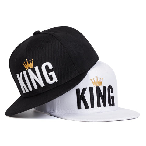 1piece Unisex KING Crown Embroidery Hip-hop Hats Fashion Spring Autumn Outdoor Adjustable Casual Baseball Caps Sunscreen Hat