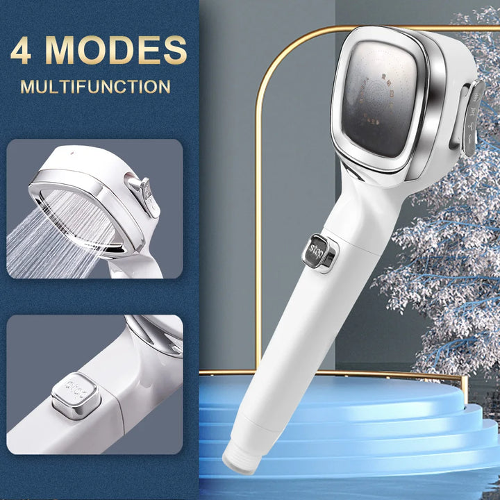 Bathroom supplies High Pressure Shower Head With Switch Water Saving Shower Nozzle 4 Modes High Pressure