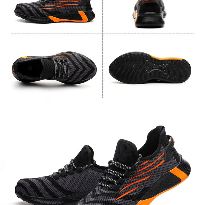 Men Work Safety Shoes Anti-puncture Working Sneakers Male Indestructible Work Shoes Men Boots Lightweight Men Shoes Safety Boots