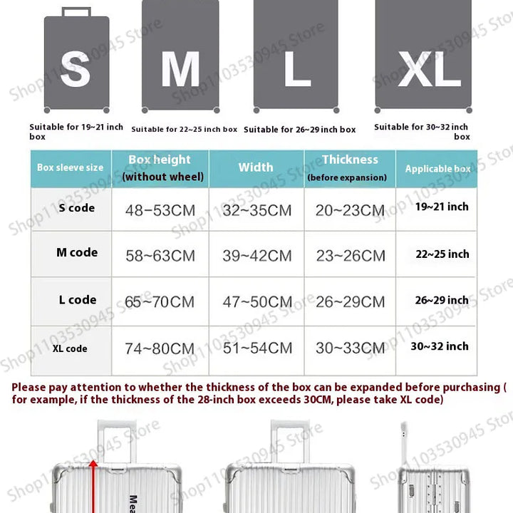For18-32Inch Luggage Cover Elastic Suitcase Cover Full Body Print Suitcase Protective Case Suitcase Luggage Protector Dust Cover