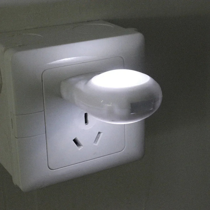 Led Light Switch Socket Snail Night Light Sensor Control Light Mini Auto Night Lamp Wall Lamp for Baby Kids Bedroom EU Plug